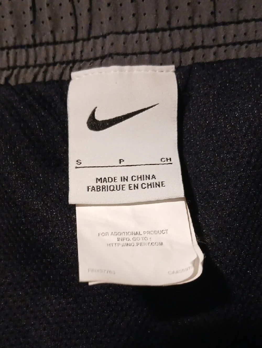 Nike Men’s Black Swim Trunks with White Swoosh and Gray Panels